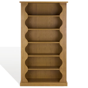 Safavieh Tristyna Wood 6 Shelf Bookcase - Elegant Design For Organizing Books And Showcasing Decor Effortlessly Natural Wood Sfv4245b-2bx