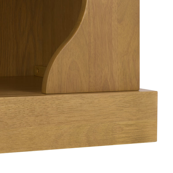 Safavieh Tristyna Wood 6 Shelf Bookcase - Elegant Design For Organizing Books And Showcasing Decor Effortlessly Natural Wood Sfv4245b-2bx