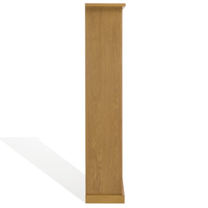 Safavieh Tristyna Wood 6 Shelf Bookcase - Elegant Design For Organizing Books And Showcasing Decor Effortlessly Natural Wood Sfv4245b-2bx