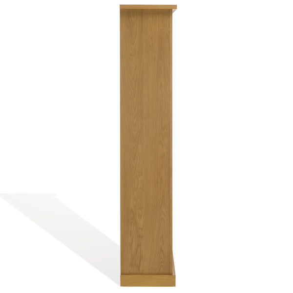 Safavieh Tristyna Wood 6 Shelf Bookcase - Elegant Design For Organizing Books And Showcasing Decor Effortlessly Natural Wood Sfv4245b-2bx