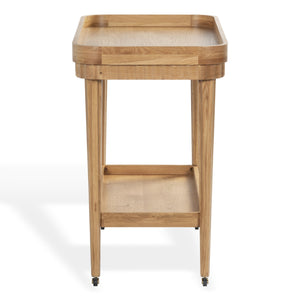 Safavieh Feliciabriana Wood 2 Shelf Barcart – Stylish And Functional Home Decor For Entertaining Guests Elegantly Natural Wood ,Metal Sfv4247a