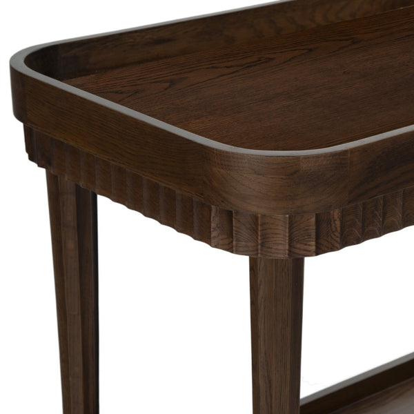 Safavieh FELICIABRIANA Wood Bar Cart - Stylish 2-Shelf Design for Entertaining & Versatile Storage Solution Walnut SFV4247B