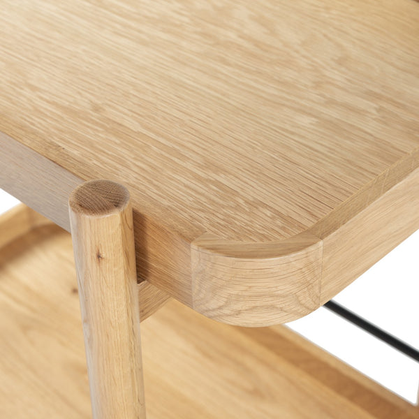 Safavieh Krystof Wood 2 Shelf Barcart - Stylish Blend Of Modern Elegance And Versatile Charm For Any Space Natural Wood ,Metal Sfv4249a