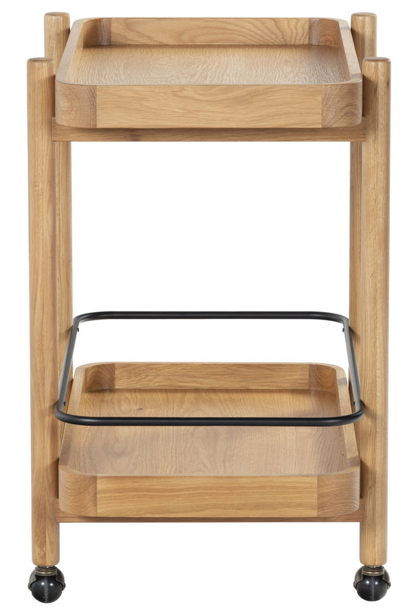 Safavieh Krystof Wood 2 Shelf Barcart - Stylish Blend Of Modern Elegance And Versatile Charm For Any Space Natural Wood ,Metal Sfv4249a