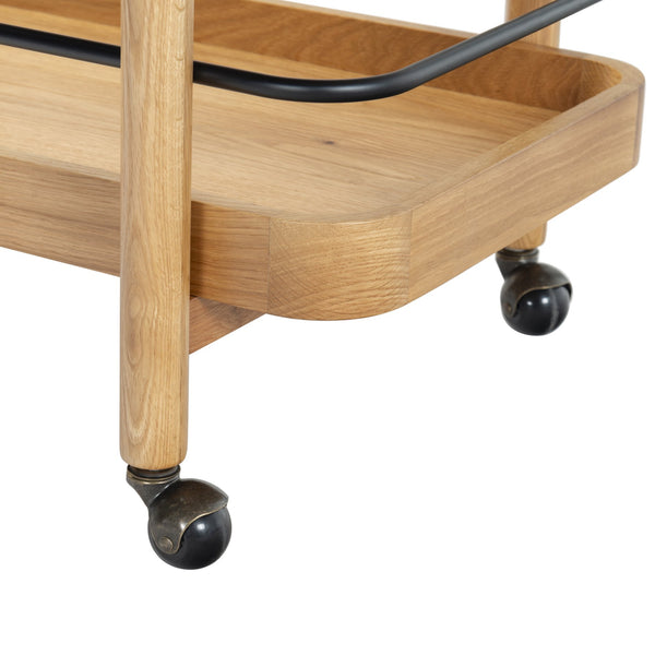 Safavieh Krystof Wood 2 Shelf Barcart - Stylish Blend Of Modern Elegance And Versatile Charm For Any Space Natural Wood ,Metal Sfv4249a