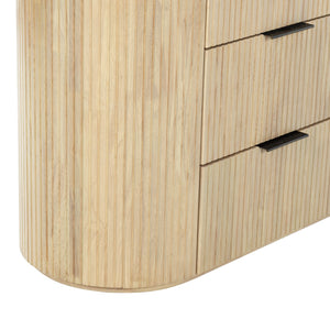 Rikki Fluted 6-Drawer Wood Dresser — Spacious Solid & Engineered Wood Storage With Textured Fronts