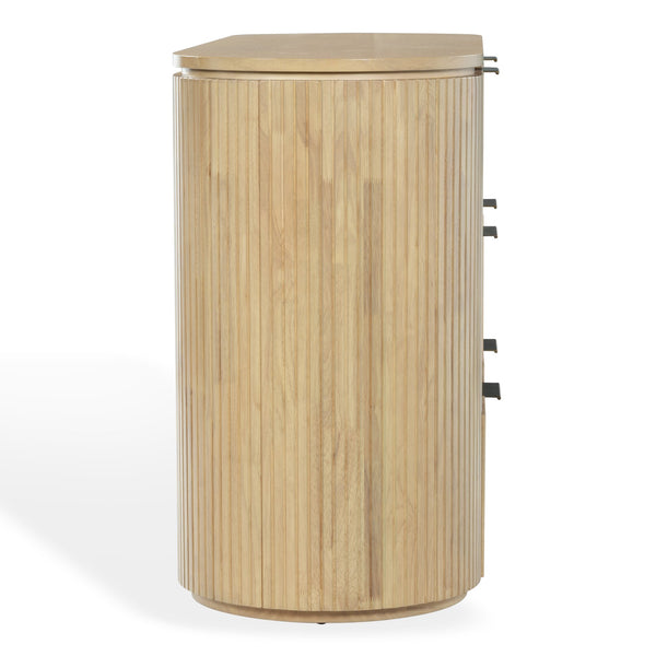 Rikki Fluted 6-Drawer Wood Dresser — Spacious Solid & Engineered Wood Storage With Textured Fronts