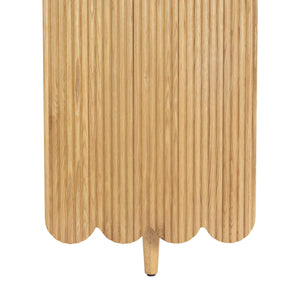 Safavieh Kristy Fluted Wood Desk In Natural Finish - Elegant, Tranquil Design For Your Workspace & Study Area Natural Wood Sfv4251a-2bx