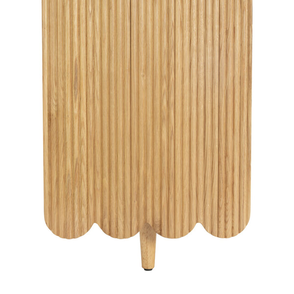 Safavieh Kristy Fluted Wood Desk In Natural Finish - Elegant, Tranquil Design For Your Workspace & Study Area Natural Wood Sfv4251a-2bx