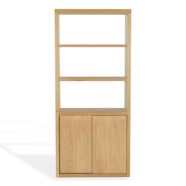 Safavieh Elanna Wood 4 Shelf Bookcase - Elegant Natural Design For Stylish Home Organization And Decor Natural Wood Sfv4253a-2bx