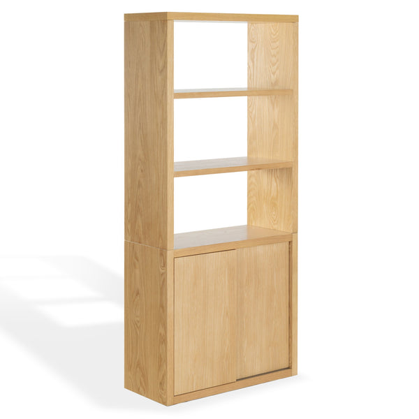 Safavieh Elanna Wood 4 Shelf Bookcase - Elegant Natural Design For Stylish Home Organization And Decor Natural Wood Sfv4253a-2bx