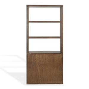 Safavieh Elanna Wood 4 Shelf Bookcase - Elegant Natural Design For Stylish Home Organization And Decor Walnut Wood Sfv4253b-2bx