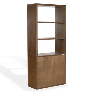 Safavieh Elanna Wood 4 Shelf Bookcase - Elegant Natural Design For Stylish Home Organization And Decor Walnut Wood Sfv4253b-2bx