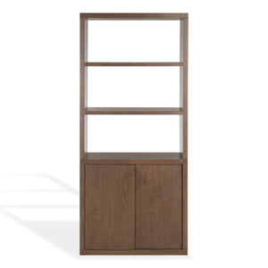 Safavieh Elanna Wood 4 Shelf Bookcase - Elegant Natural Design For Stylish Home Organization And Decor Walnut Wood Sfv4253b-2bx