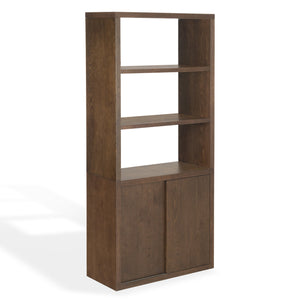 Safavieh Elanna Wood 4 Shelf Bookcase - Elegant Natural Design For Stylish Home Organization And Decor Walnut Wood Sfv4253b-2bx
