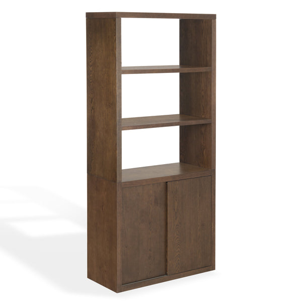 Safavieh Elanna Wood 4 Shelf Bookcase - Elegant Natural Design For Stylish Home Organization And Decor Walnut Wood Sfv4253b-2bx