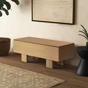 Safavieh SHERIANYA Wood Storage Bench – Stylish Seating & Hidden Storage for Entryways and Living Spaces Natural SFV4256A