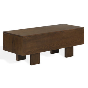 Safavieh Sherianya Wood Storage Bench – Stylishly Organize Your Space With Natural Elegance And Functionality Walnut Wood Sfv4256b