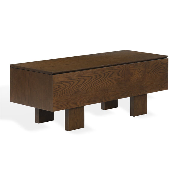 Safavieh Sherianya Wood Storage Bench – Stylishly Organize Your Space With Natural Elegance And Functionality Walnut Wood Sfv4256b