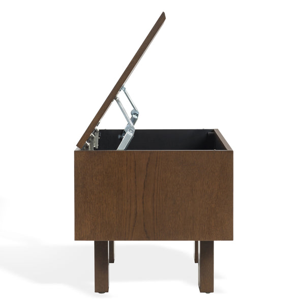 Safavieh Sherianya Wood Storage Bench – Stylishly Organize Your Space With Natural Elegance And Functionality Walnut Wood Sfv4256b