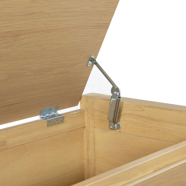 Safavieh TYRELL Wood Storage Bench - Versatile Seating and Hidden Storage for Stylish Home Organization Natural SFV4257A