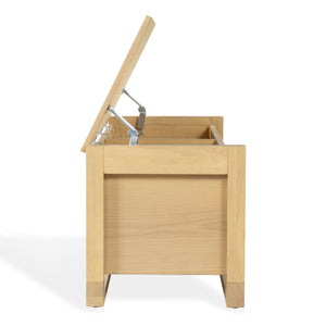 Safavieh Tyrell Wood Storage Bench - Stylish And Functional Addition To Elevate Your Home Decor Effortlessly Natural Wood Sfv4257a