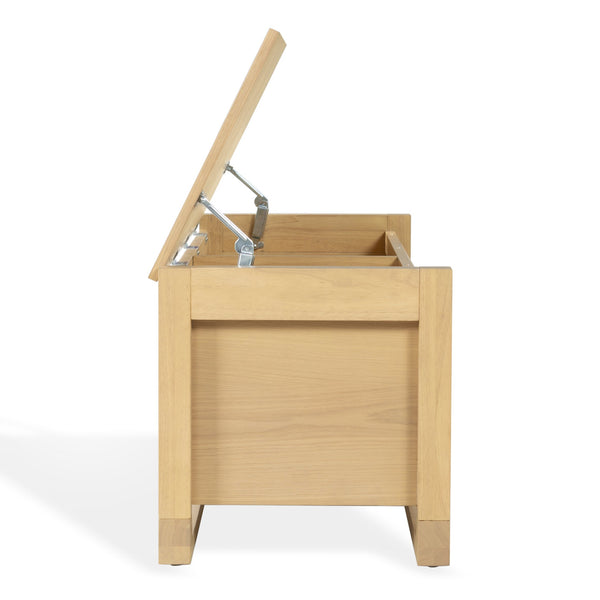 Safavieh Tyrell Wood Storage Bench - Stylish And Functional Addition To Elevate Your Home Decor Effortlessly Natural Wood Sfv4257a