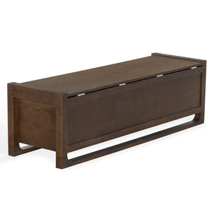 Safavieh Tyrell Wood Storage Bench - Stylish And Functional Addition To Elevate Your Home Decor Effortlessly Walnut Wood Sfv4257b