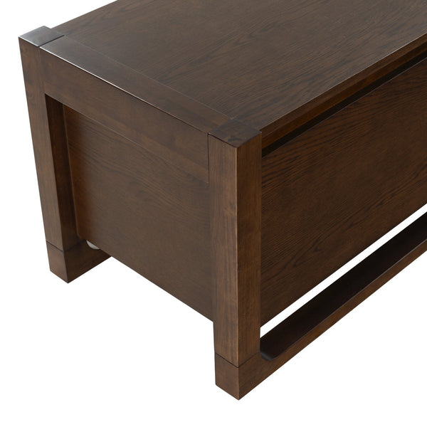 Safavieh Tyrell Wood Storage Bench - Stylish And Functional Addition To Elevate Your Home Decor Effortlessly Walnut Wood Sfv4257b