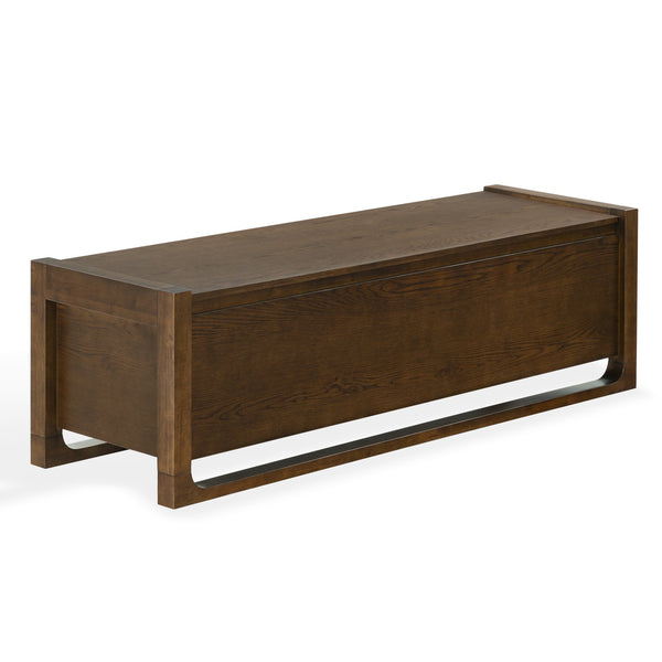 Safavieh Tyrell Wood Storage Bench - Stylish And Functional Addition To Elevate Your Home Decor Effortlessly Walnut Wood Sfv4257b