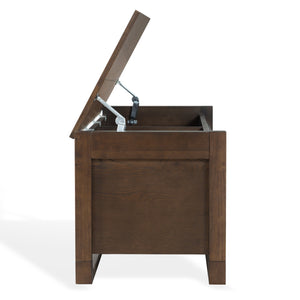 Safavieh Tyrell Wood Storage Bench - Stylish And Functional Addition To Elevate Your Home Decor Effortlessly Walnut Wood Sfv4257b