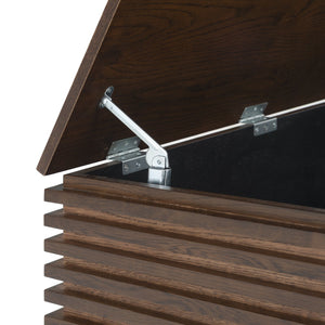 Safavieh Zuzu Wood Storage Bench In Walnut Finish – Stylish, Functional Seating & Storage For Any Room Walnut Wood ,Metal Sfv4258a