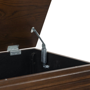 Safavieh Zuzu Wood Storage Bench In Walnut Finish – Stylish, Functional Seating & Storage For Any Room Walnut Wood ,Metal Sfv4258a