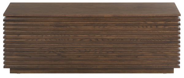 Safavieh Zuzu Wood Storage Bench In Walnut Finish – Stylish, Functional Seating & Storage For Any Room Walnut Wood ,Metal Sfv4258a