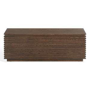 Safavieh Zuzu Wood Storage Bench In Walnut Finish – Stylish, Functional Seating & Storage For Any Room Walnut Wood ,Metal Sfv4258a