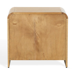 Safavieh Vitale Reeded Wood Nightstand - Elegant, Organic Design With Unique Textures For Timeless Bedrooms Natural Wood Sfv4259a