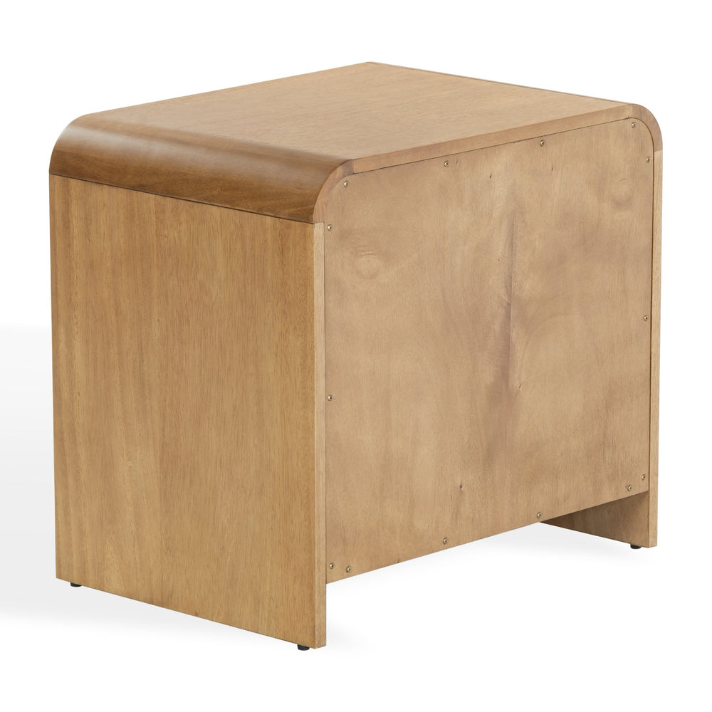 Safavieh Vitale Reeded Wood Nightstand - Elegant, Organic Design With Unique Textures For Timeless Bedrooms Natural Wood Sfv4259a