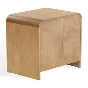 Safavieh Vitale Reeded Wood Nightstand - Elegant, Organic Design With Unique Textures For Timeless Bedrooms Natural Wood Sfv4259a