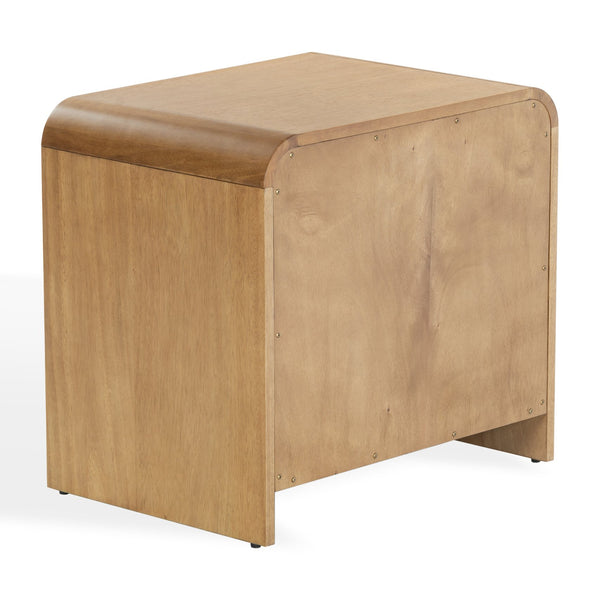 Safavieh Vitale Reeded Wood Nightstand - Elegant, Organic Design With Unique Textures For Timeless Bedrooms Natural Wood Sfv4259a