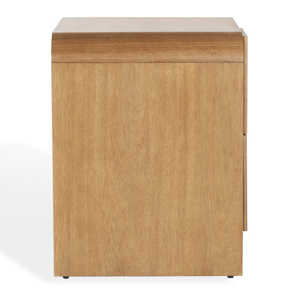 Safavieh Vitale Reeded Wood Nightstand - Elegant, Organic Design With Unique Textures For Timeless Bedrooms Natural Wood Sfv4259a