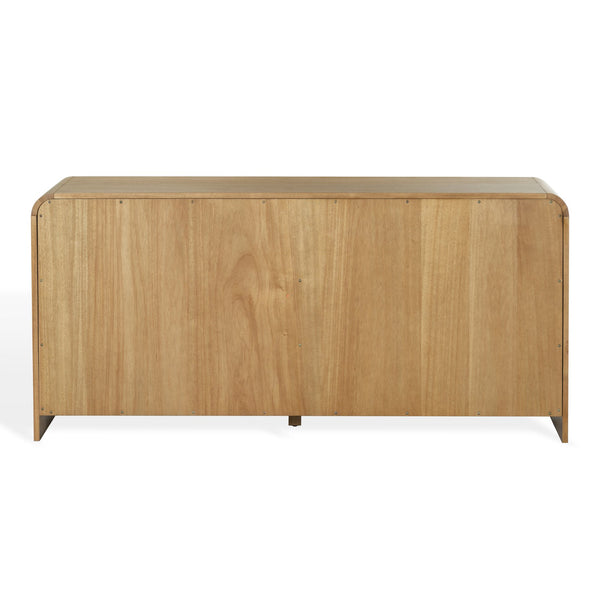 Safavieh Vitale Reeded Wood Dresser - Elegant Storage Solution With Textured Finish For Stylish Homes Natural Wood Sfv4260a