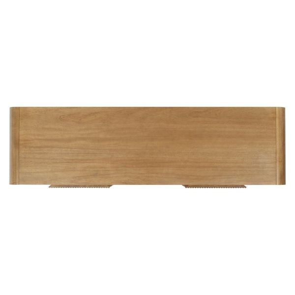 Safavieh VITALE Reeded Wood Dresser - Elegant Storage Solution with Textured Design for Timeless Interiors Natural SFV4260A