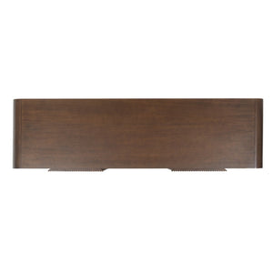 Safavieh VITALE Reeded Wood Dresser - Elegant Storage Solution with Textured Design for Timeless Interiors Walnut SFV4260B