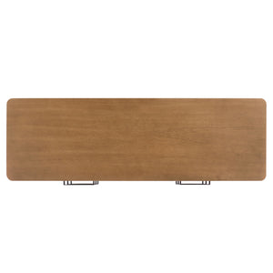 Abbiava Six-Drawer Wood Dresser With Metal Accents — Spacious 64.5" Storage, Smooth-Glide Design