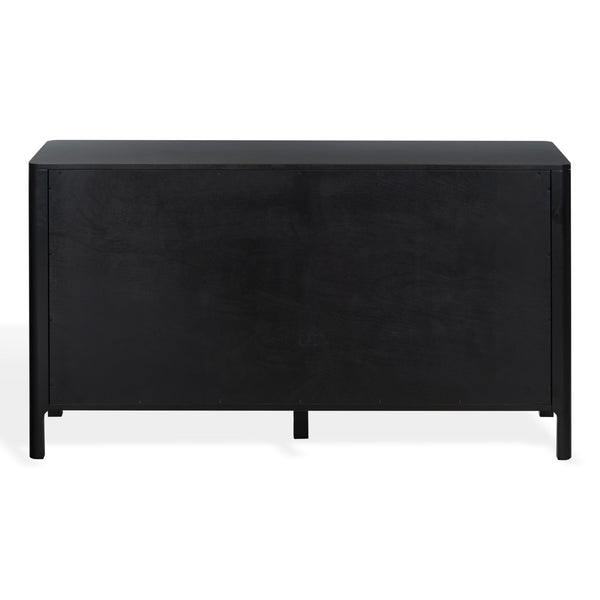 Abbiava Six-Drawer Wood Dresser With Metal Accents — Spacious 64.5" Storage, Smooth-Glide Design