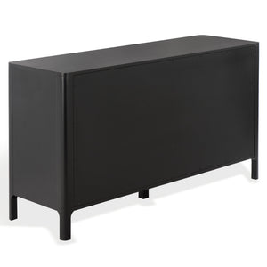 Abbiava Six-Drawer Wood Dresser With Metal Accents — Spacious 64.5" Storage, Smooth-Glide Design