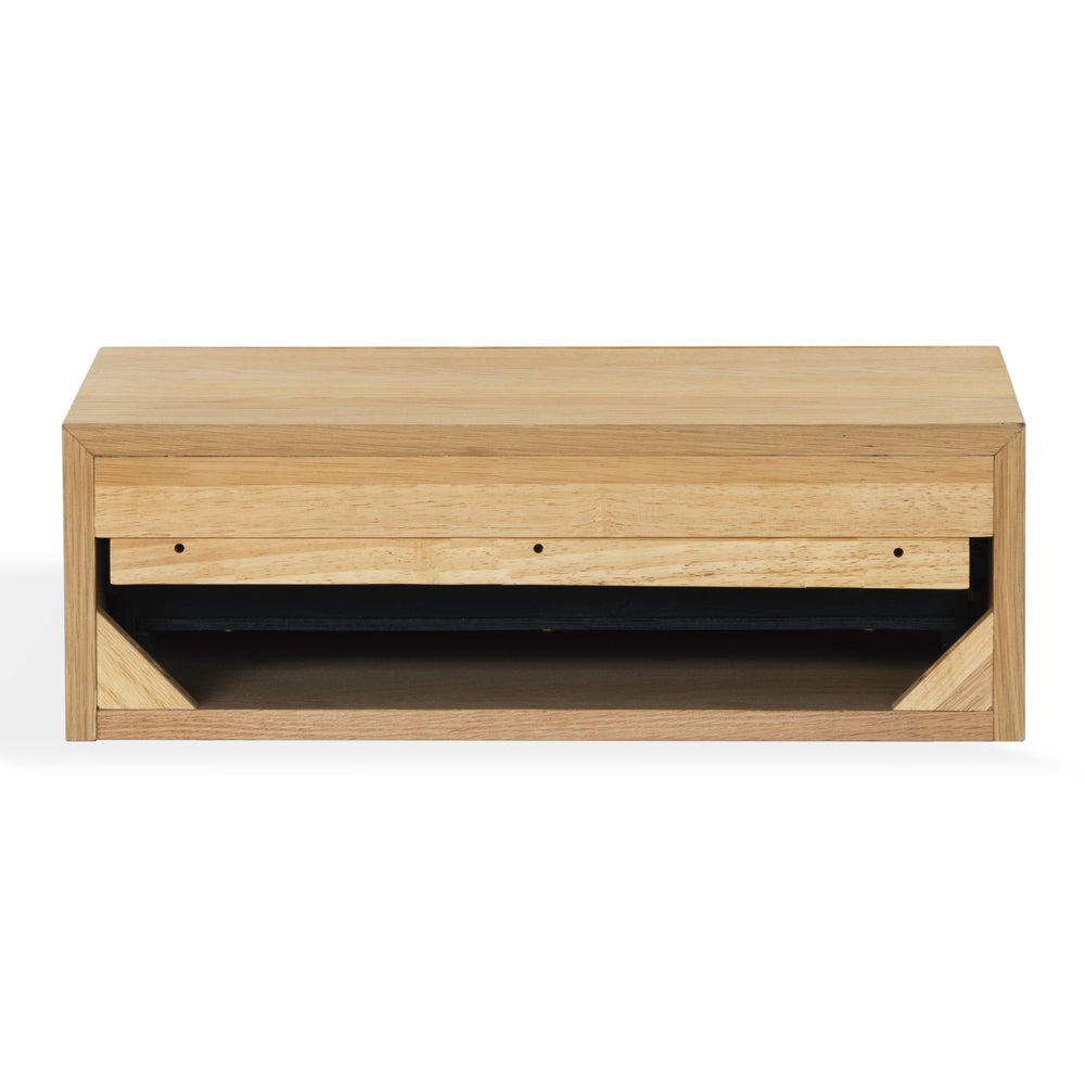 Safavieh Forrester 1 Drawer Floating Nightstand - Elevate Your Bedroom With Modern Elegance And Style Natural Wood Sfv4263a