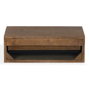 Safavieh Forrester 1 Drawer Floating Nightstand - Elevate Your Bedroom With Modern Elegance And Style Walnut Wood Sfv4263b