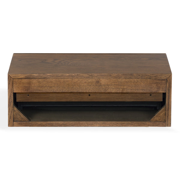 Safavieh Forrester 1 Drawer Floating Nightstand - Elevate Your Bedroom With Modern Elegance And Style Walnut Wood Sfv4263b