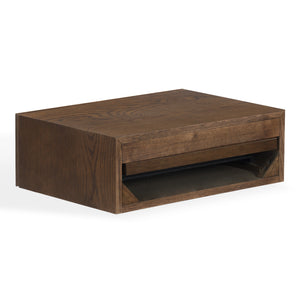 Safavieh Forrester 1 Drawer Floating Nightstand - Elevate Your Bedroom With Modern Elegance And Style Walnut Wood Sfv4263b
